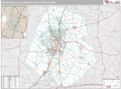 Austin-Round Rock Metro Area Digital Map Premium Style